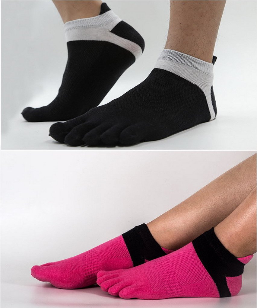 Chaussettes à orteils pour hommes, chaussettes de sport légères, respirantes, à séchage rapide, 6 paires