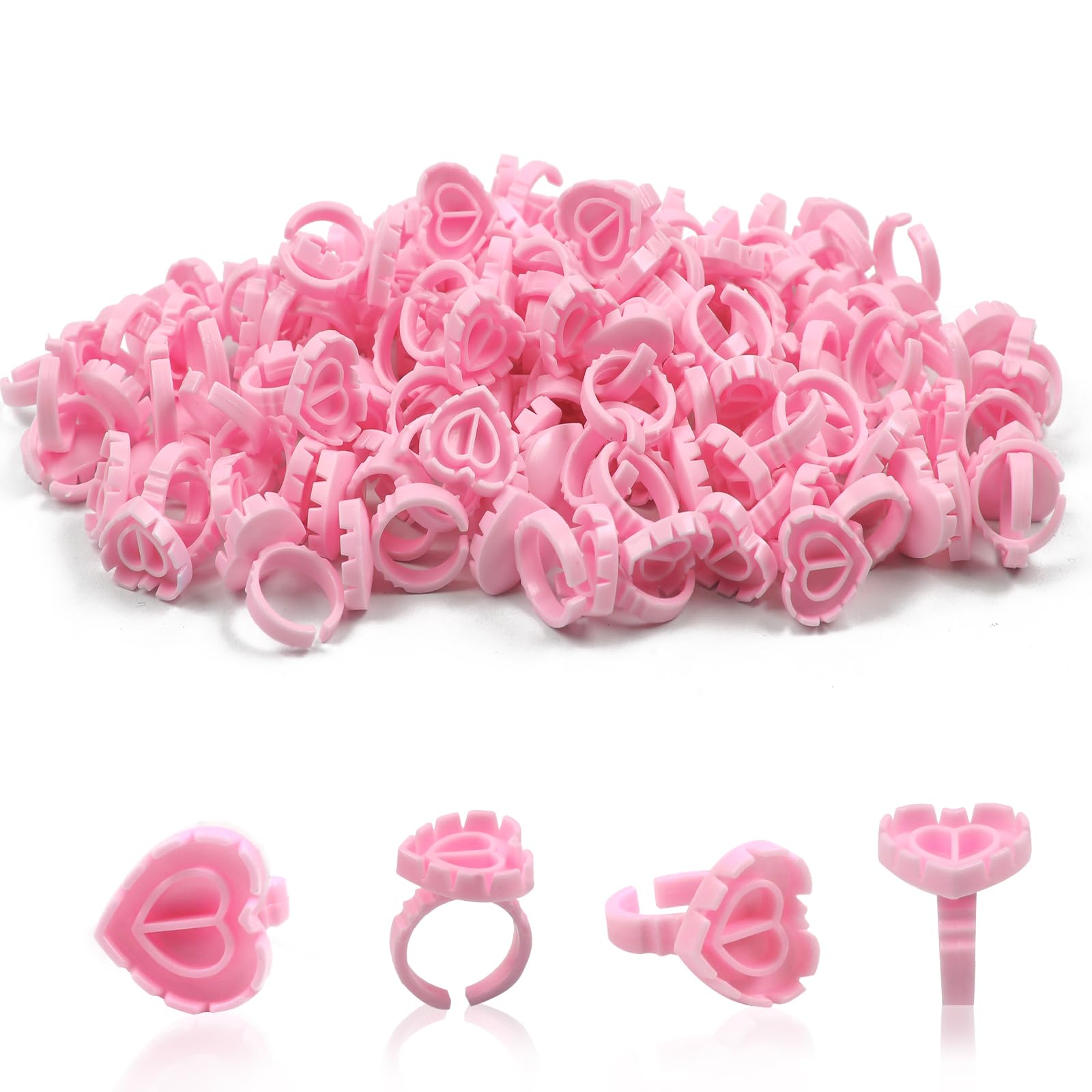 Glue Rings for Eyelash Extensions, 200PCS Disposable Rings for Lashes,Lash Glue Rings for Eyelash Extension Supplies, Blossom Lash Glue Holder Rings