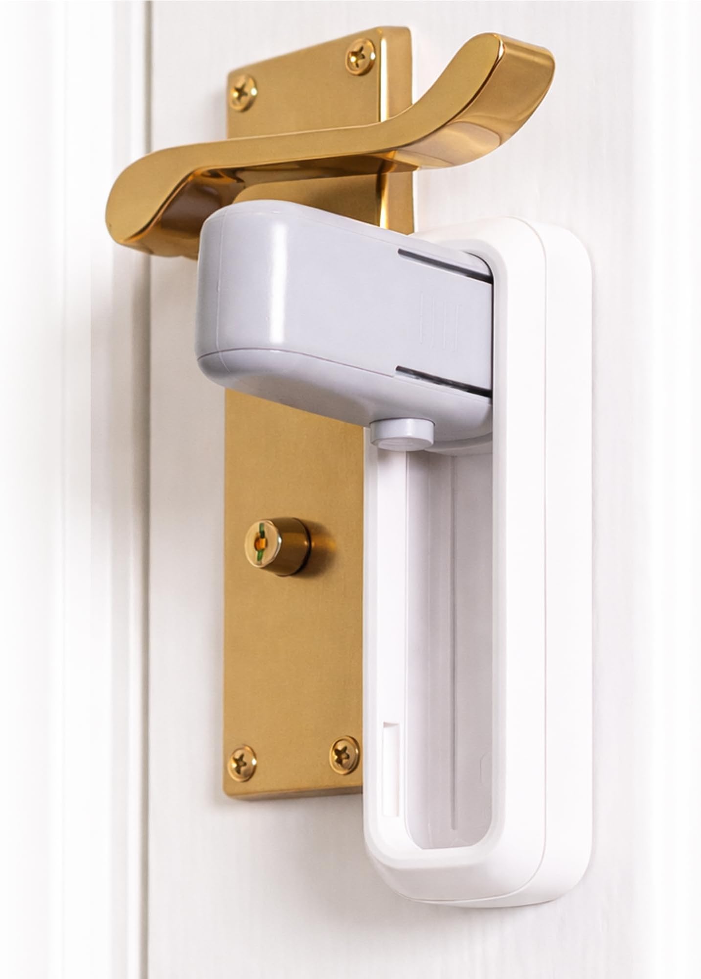 Door Lever Lock (2 Pack) – Child Safety Door Handle Lock Without Drilling, Strong Adhesive, Easy Install, No Tools