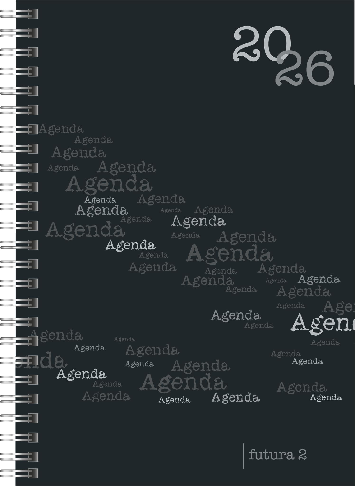 rido/idé Futura 2 '26 Book Calendar A5 Plastic Black
