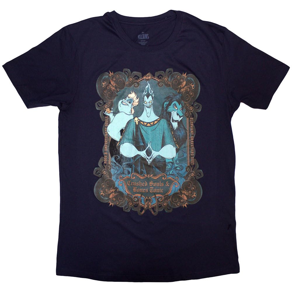 Disney Villains Crushed Souls T Shirt L Black