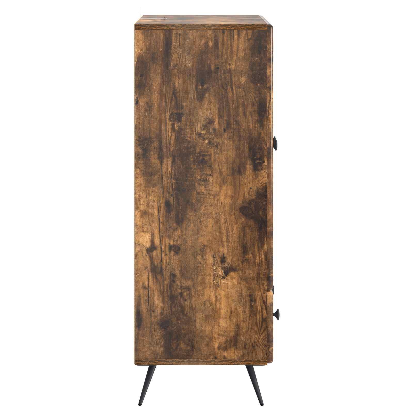 Buffet en chêne fumé - 66 x 34,5 x 95 cm - Commode couloir