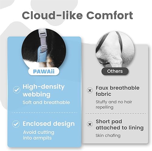 Miniatura 6 de Pawaii Arnés para perros pequeños, arnés para perro con etiqueta de identificación para mascotas, arnés para perro sin estrangulamiento, chaleco