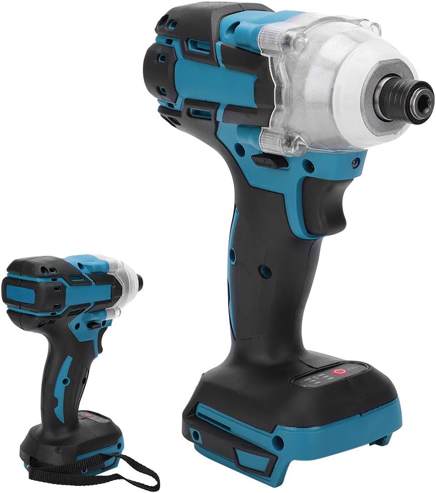 Walfront Screwdriver Machine Lithium Electric Tool Cordless Brushless High Tungsten Steel Impact Wrench, Impact Driver