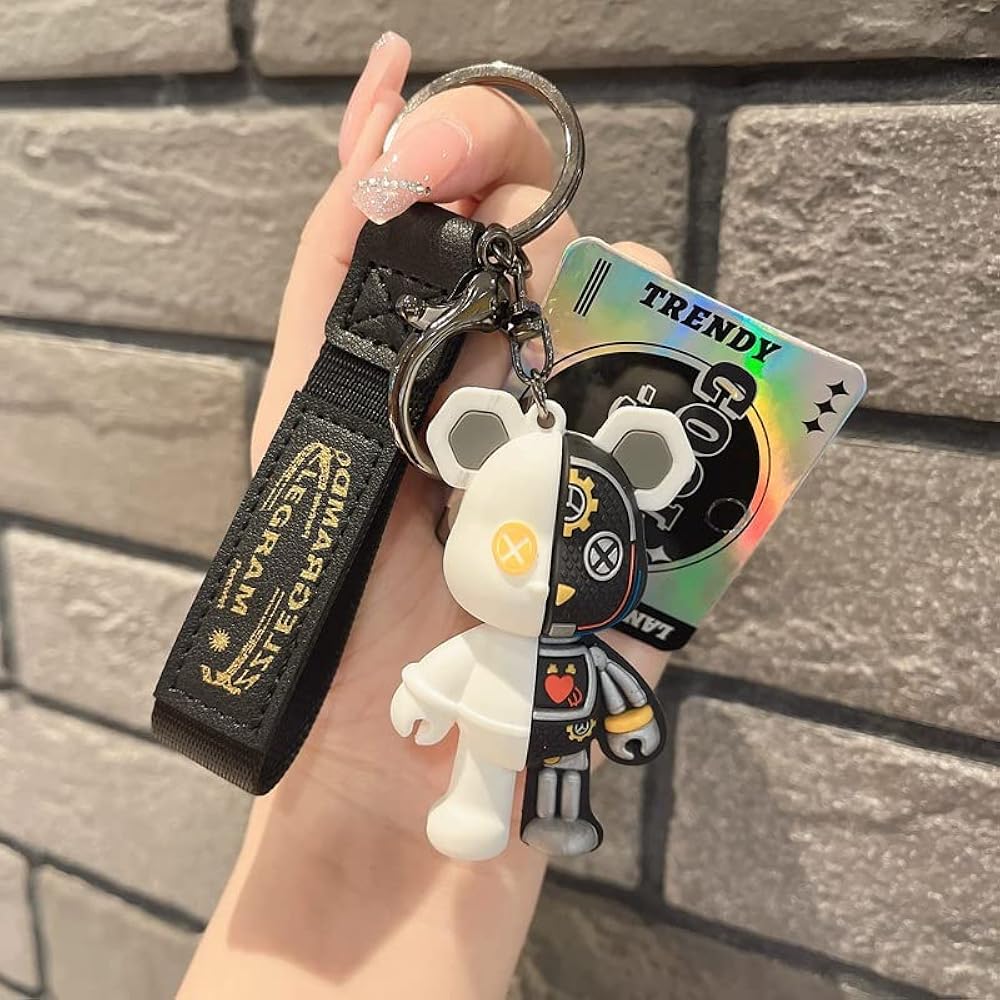 111...モコくま×ルクナキーホルダー ミニくまくまモンスターぬいぐるみキーホルダー / WEGO