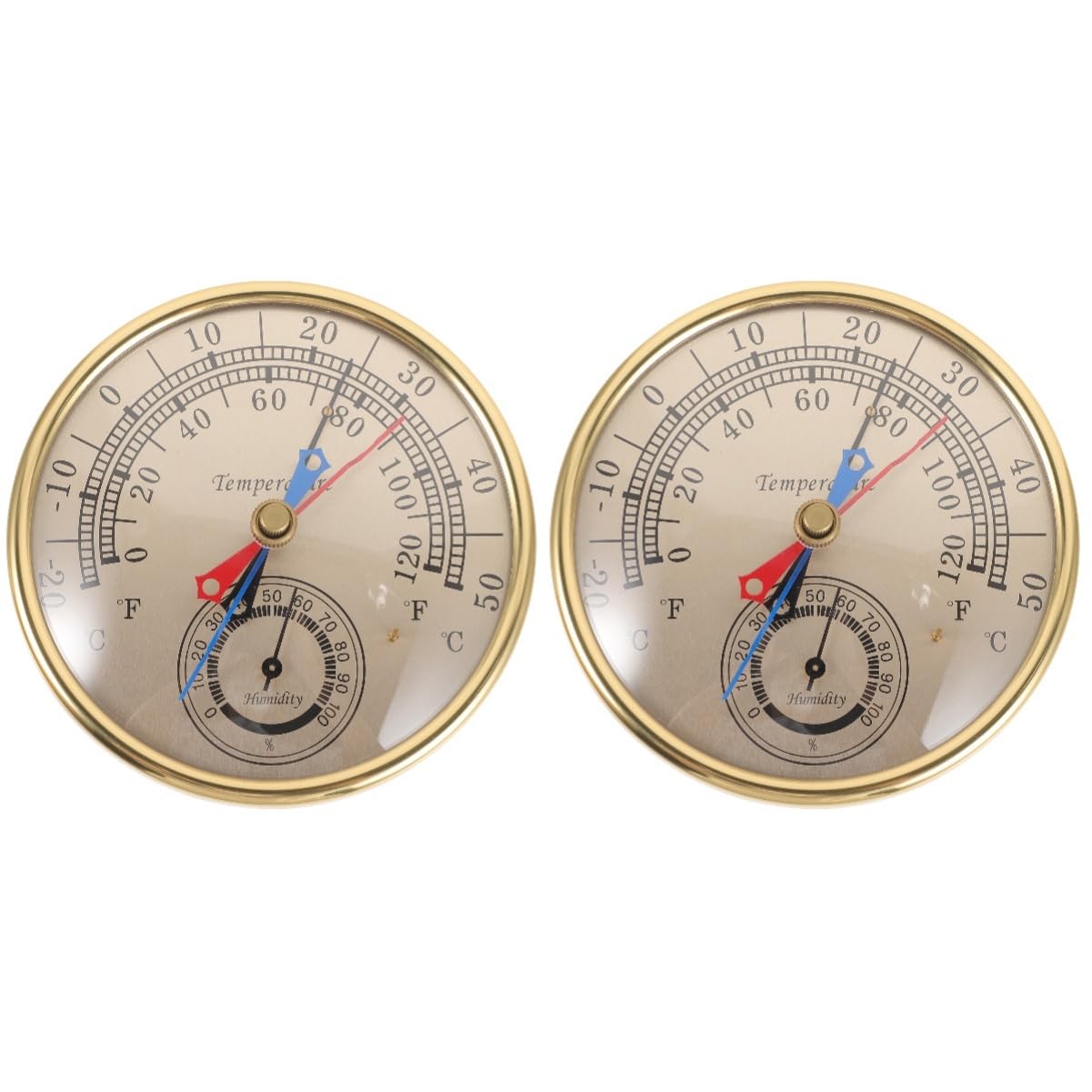 YARNOW 2 Pièces Thermohygromètre Thermomètre Maximum Et Minimum Hygromètre Thermomètres De Température Pour L'extérieur s De Plein Air Météo Plastique