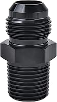 Vista 24 de EVIL ENERGY 4AN macho Flare a 1/8 "NPT adaptador de montaje de tubería de aluminio recto negro