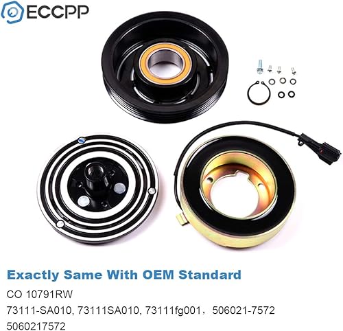 Vista 156 de ECCPP Embrague del compresor del A/C 1997-2001 apto para Ford E-150 E-250 E-350 E-450 AC Compresor Embrague Kit de Ensamblaje de Embrague Conjunto
