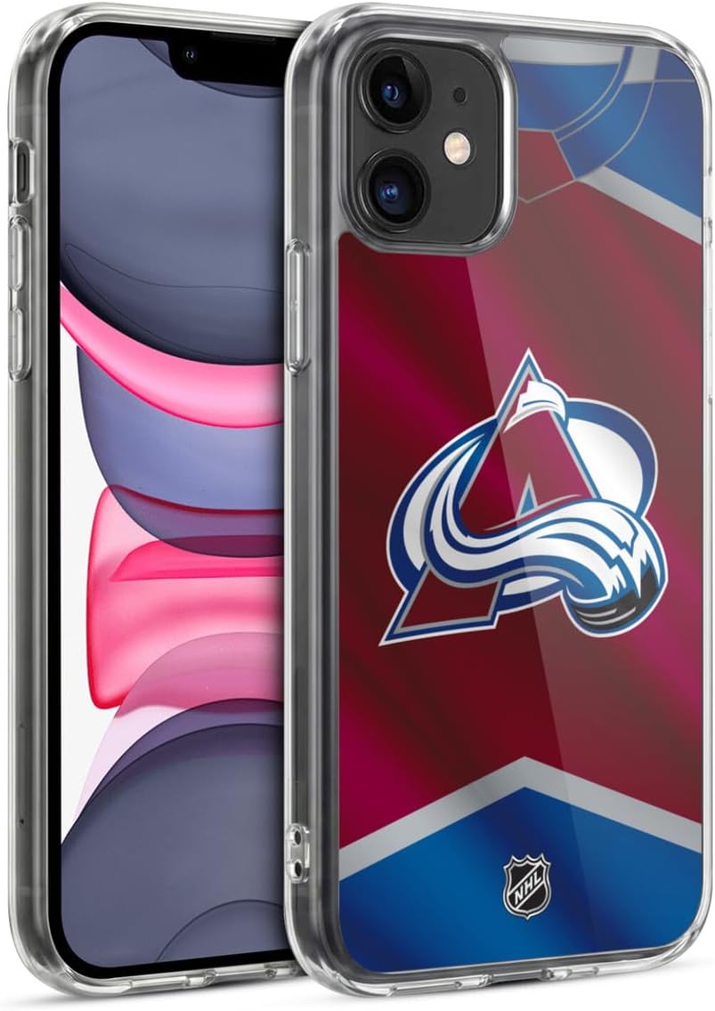 Head Case Designs Officially Licensed NHL Jersey Colorado Avalanche Gel Case [Military Grade Protection] Compatible with Apple iPhone 11