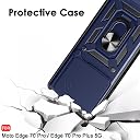 TheGiftKart Tough Armor Bumper Back Cover Case for Motorola Moto Edge 70 Pro/Edge 70 Pro Plus 5G | Kickstand & Ring Holder | 360° Protection Back Cover Case (PC & TPU, Rotating Camera Cover, Blue) gallery image
