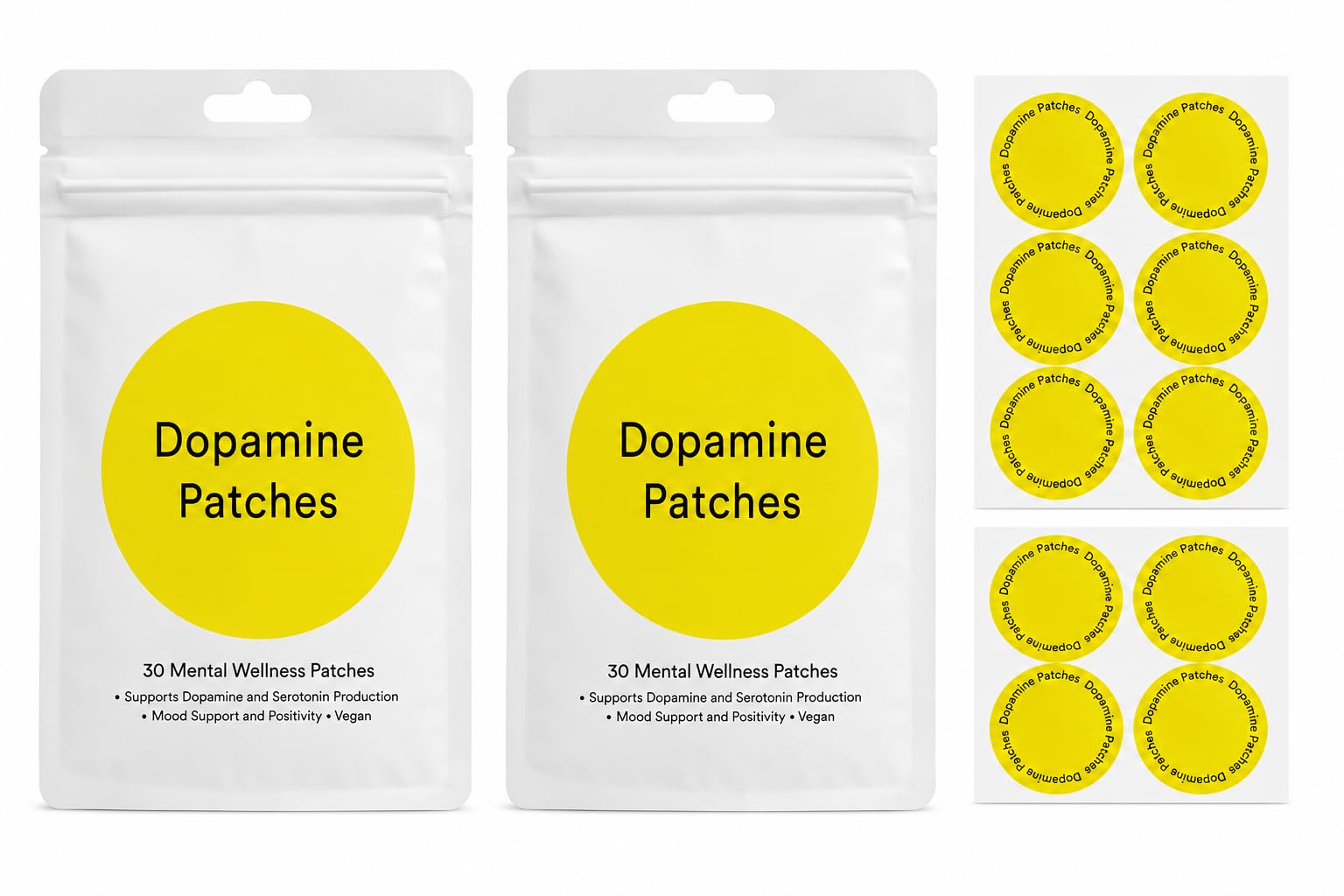 kind patches dopamine elevate 60 | advanced wellness patch formula | 2 pack | 60 total patches