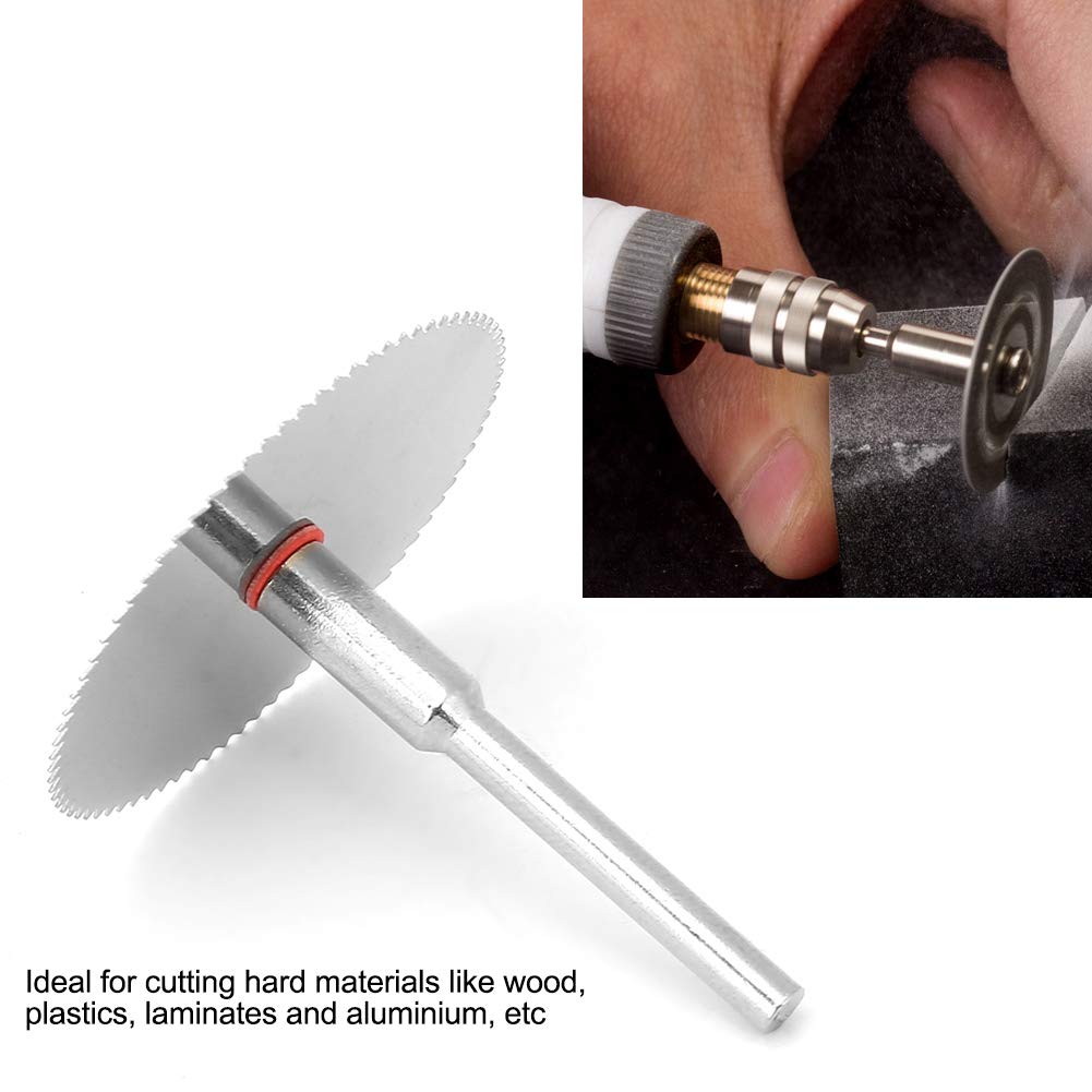 10Pcs Saw Blade, Stainless Steel Saw Blade Cutting Wheel Disc Electric Grinder Accessories MM with Arbor Rod for Plywood, Laminate, Ripping Wood