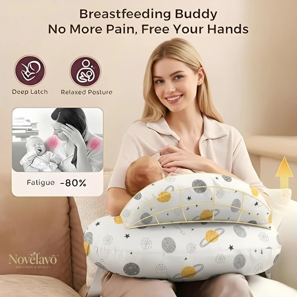 Breastfeeding Pillows for Newborn Support, Nursing Pillow for Comfortable Feeding, Tummy Time Pillow for Baby Development, Breast Feeding Essentials, Soft Baby Lounger Pillow for Daily Use