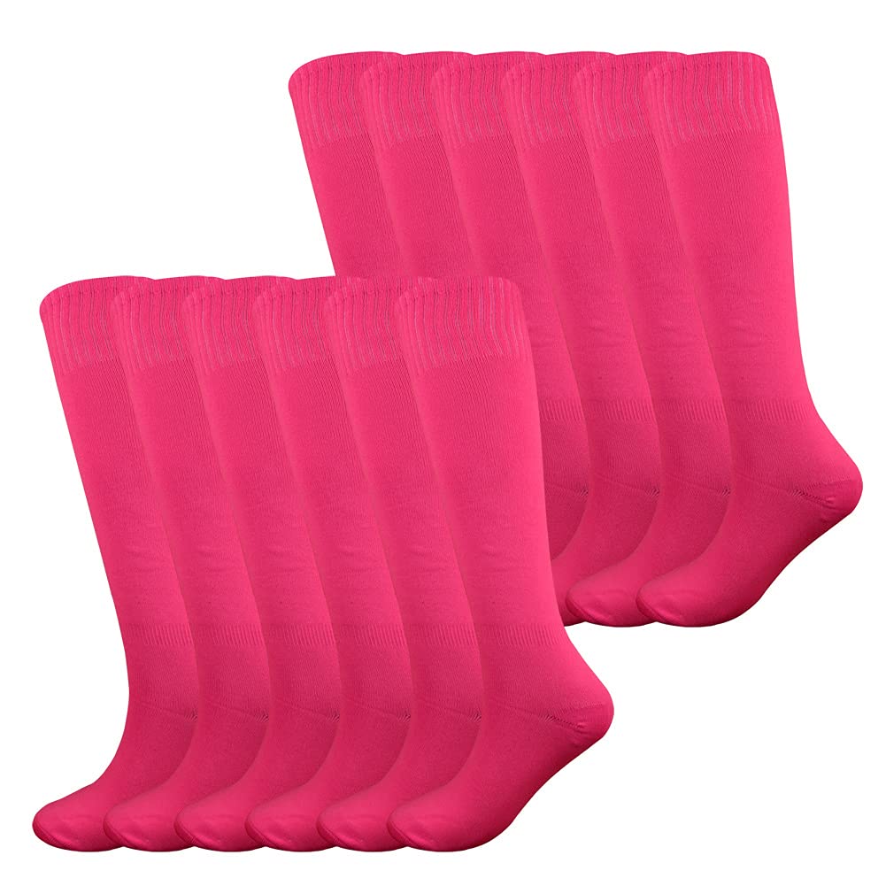Fitliva Knee High Long Sports Socks Unisex Multicolor 3/6/12 Pairs