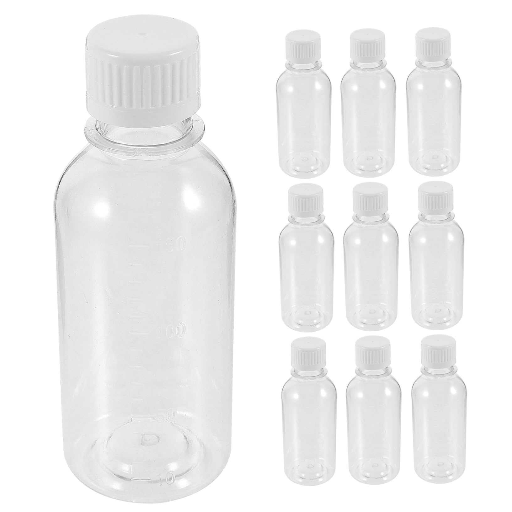 COLLBATH Boys and Girls Water Bottle 12pcs 150ml Plastic Milk Bottles Leakproof Juice Containers Beverage Containers Smooth Edges