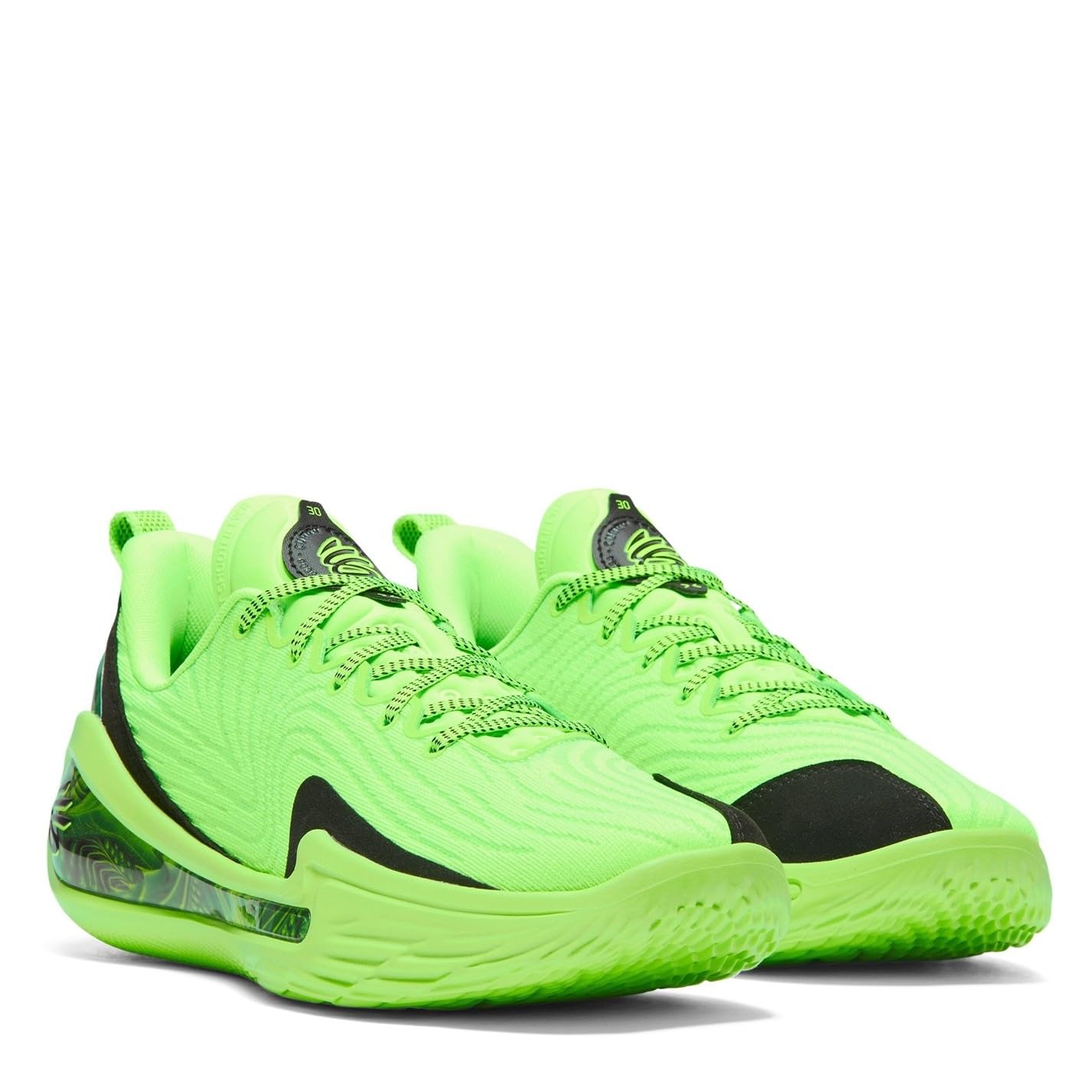 Under Armour Męskie buty do koszykówki Curry 12 Gravity dla dorosłych, Czerń zieleń, 42.5 EU