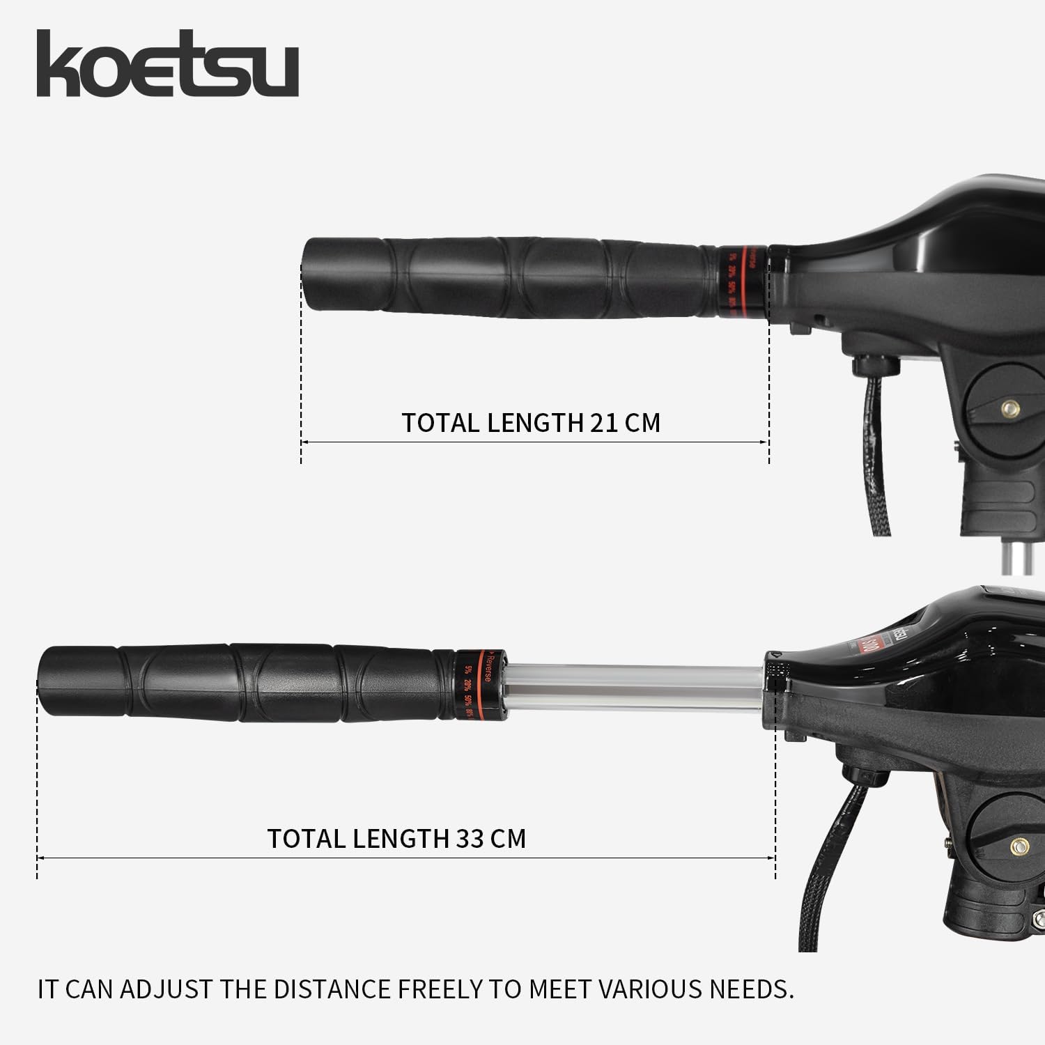 Koetsu 12V S130 Brushless Electric Surfboard/Paddleboard Motor – 70lbs Thrust, 1300 RPM, 6 km/h, Telescopic Aluminum Shaft