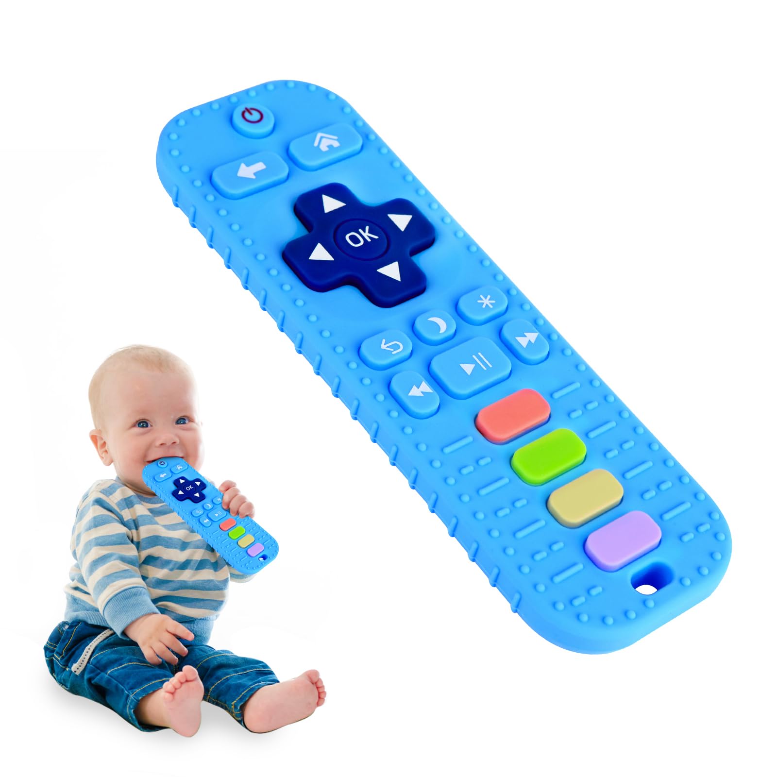 Silicone Teethers for Babies 0-6 Months, Teething Toys for Babies 6-12 Months, Baby Remote Control Toy, Infant Toys 0-3 Months, Sensory Chew Toys, Toddler Newborn Baby Girl Boy Gifts — image 1