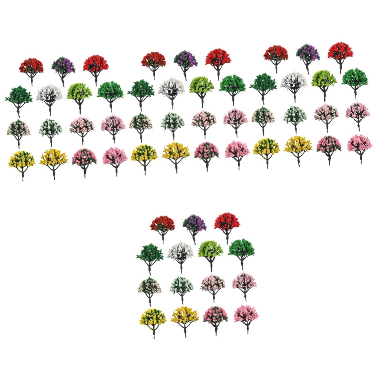 Operitacx 60 Piezas Micro Paisaje Ecologización De Árboles Pequeños Modelo De Árbol Artificial Accesorios De Tren Adorno De Árbol Mini Árboles Plantas Adorno Modelo Suministros De Diorama
