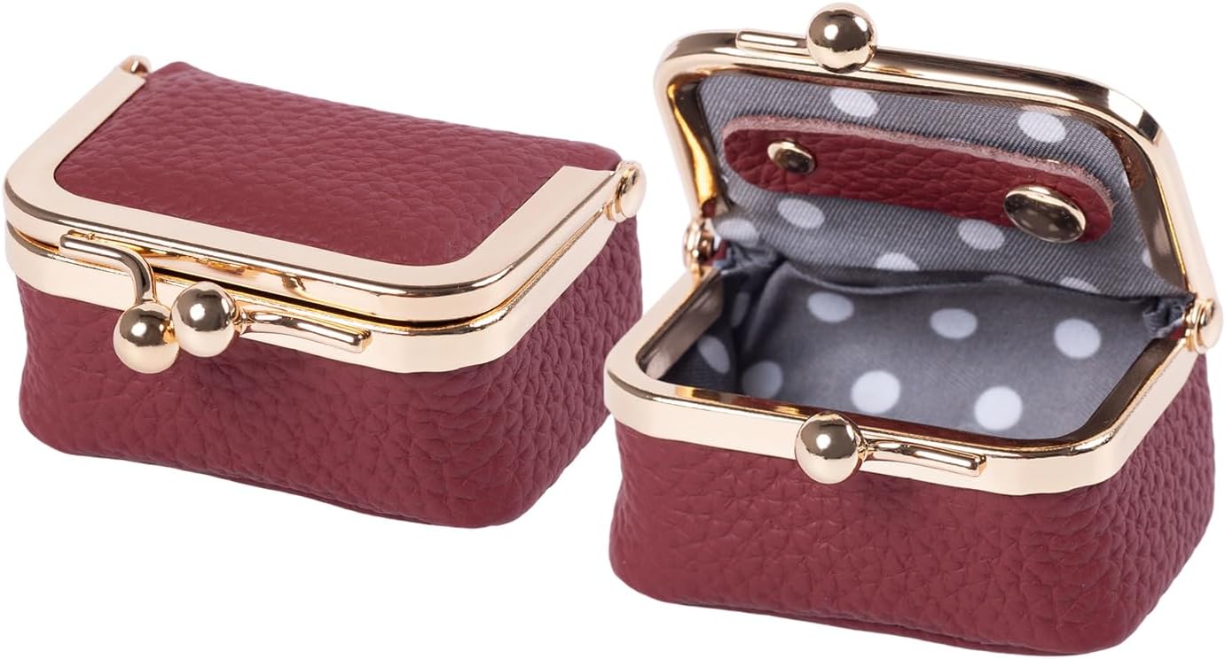 Leather Mini Jewelry Box Portable Vintage Coin Purse...