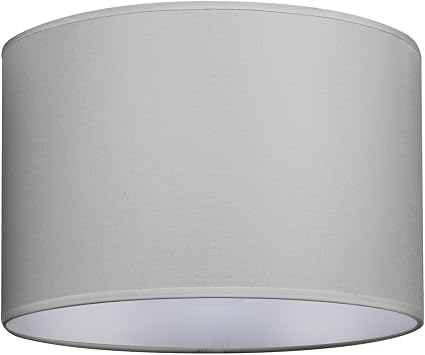 GIGGI Fabric Lamp Shades, 8" Grey Lampshades for Ceiling Lights, Table Lamps & Floor Lamps, Easy Fit Pendant Light Shade Ceiling for Living Room, Bedroom, Kitchen, Hallway, Office & Home D cor