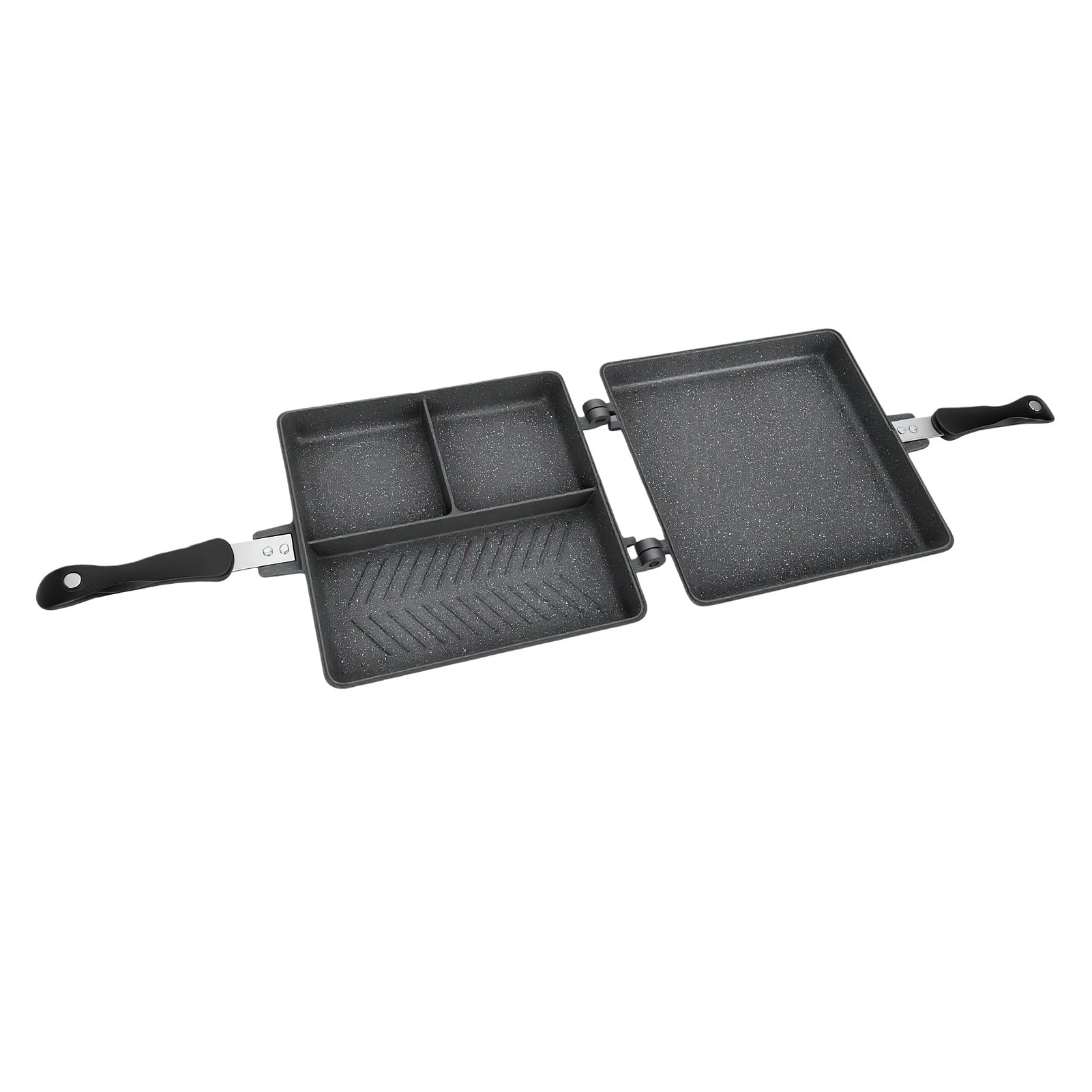 Wytrzymała Patelnia Grillowa do Kanapek, 23,9x43,9 Cm Płyta (GRAY)