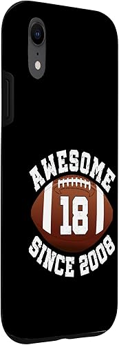 Miniatura 3 de Awesome Since 2008 18th Birthday Men Son American Football Case for iPhone XR