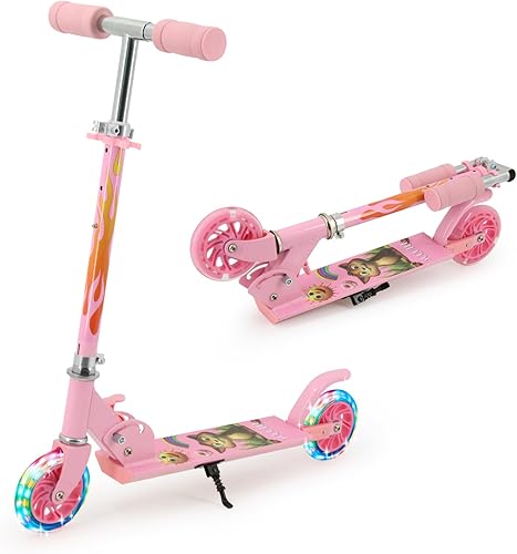 TENBOOM Juguetes de scooter para niños de 6 a 12 años, 3 a 5 años, regalos de cumpleaños de Navidad para niñas y niños, patinete plegable fácil con