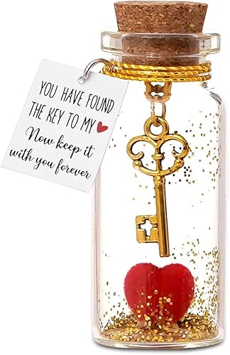 You Hold the Key to My Heart - Botella decorativa creativa hecha a mano, divertido adorno para el día de San Valentín, aniversario, regalo de