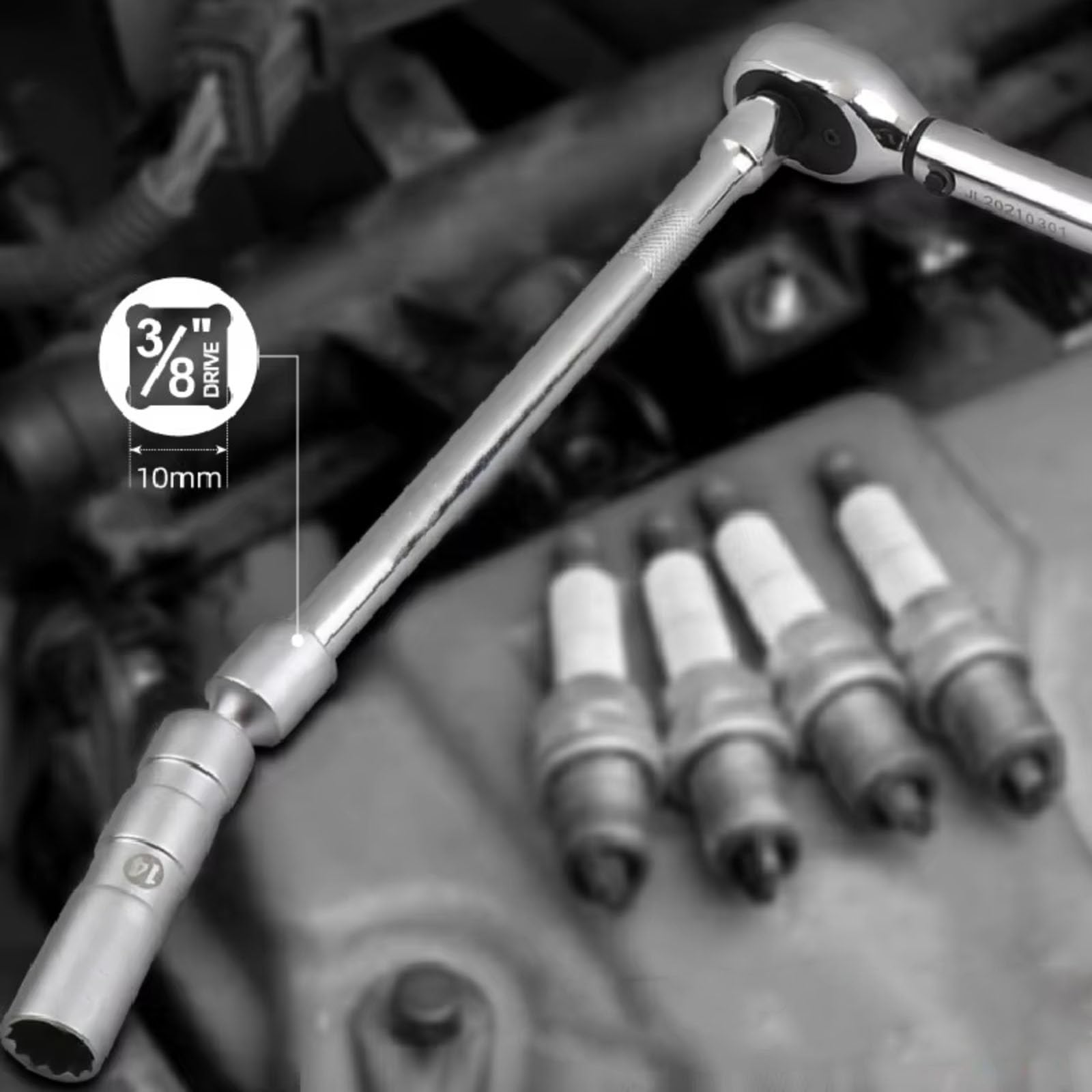 Coche Magnético para Llave De Bujía Kit De Reemplazo De Instalación De 14/16mm Reparación Extracción De Llave Inglesa Juego de Llave para Bujías