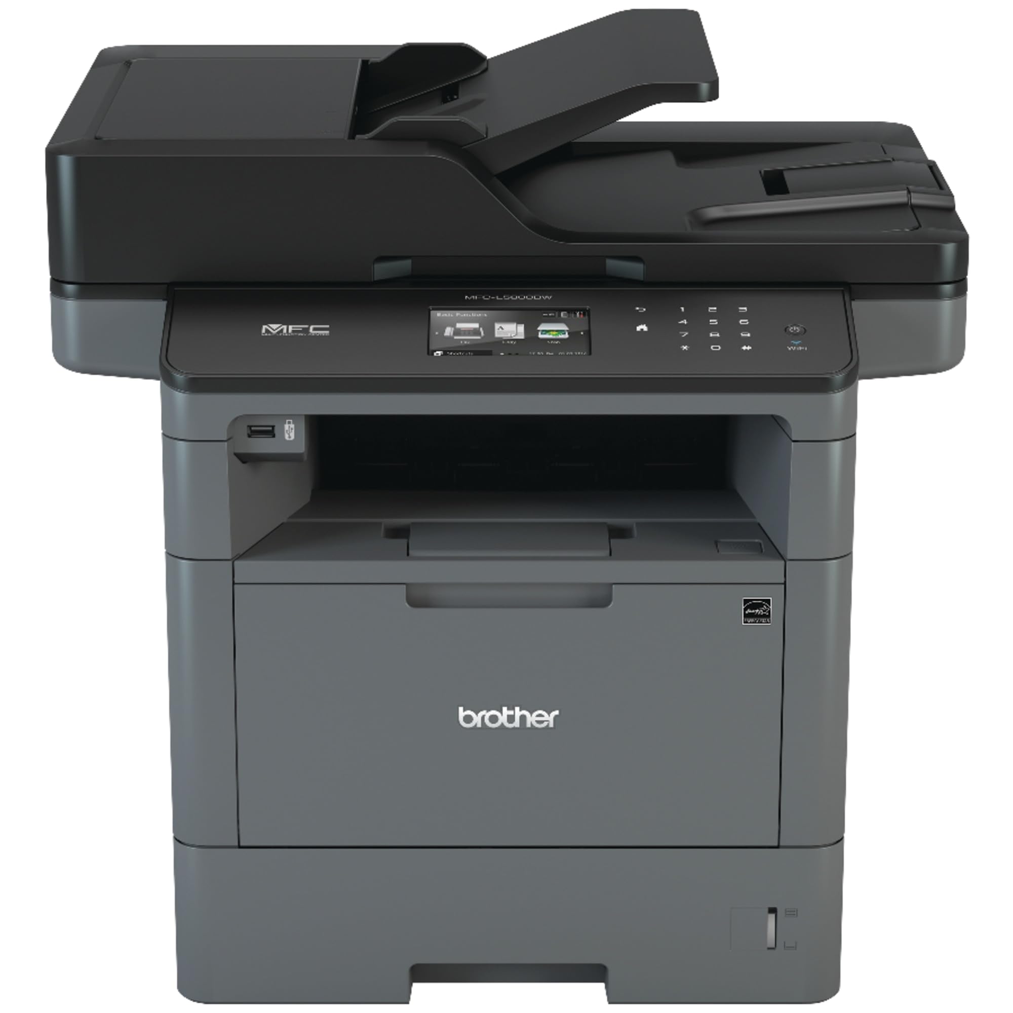 brother monochrome laser printer, multifunction printer, all-in-one printer, mfc-l5800dw, wireless networking, mobile printing & scanning, duplex printing, amazon dash replenishment ready,black