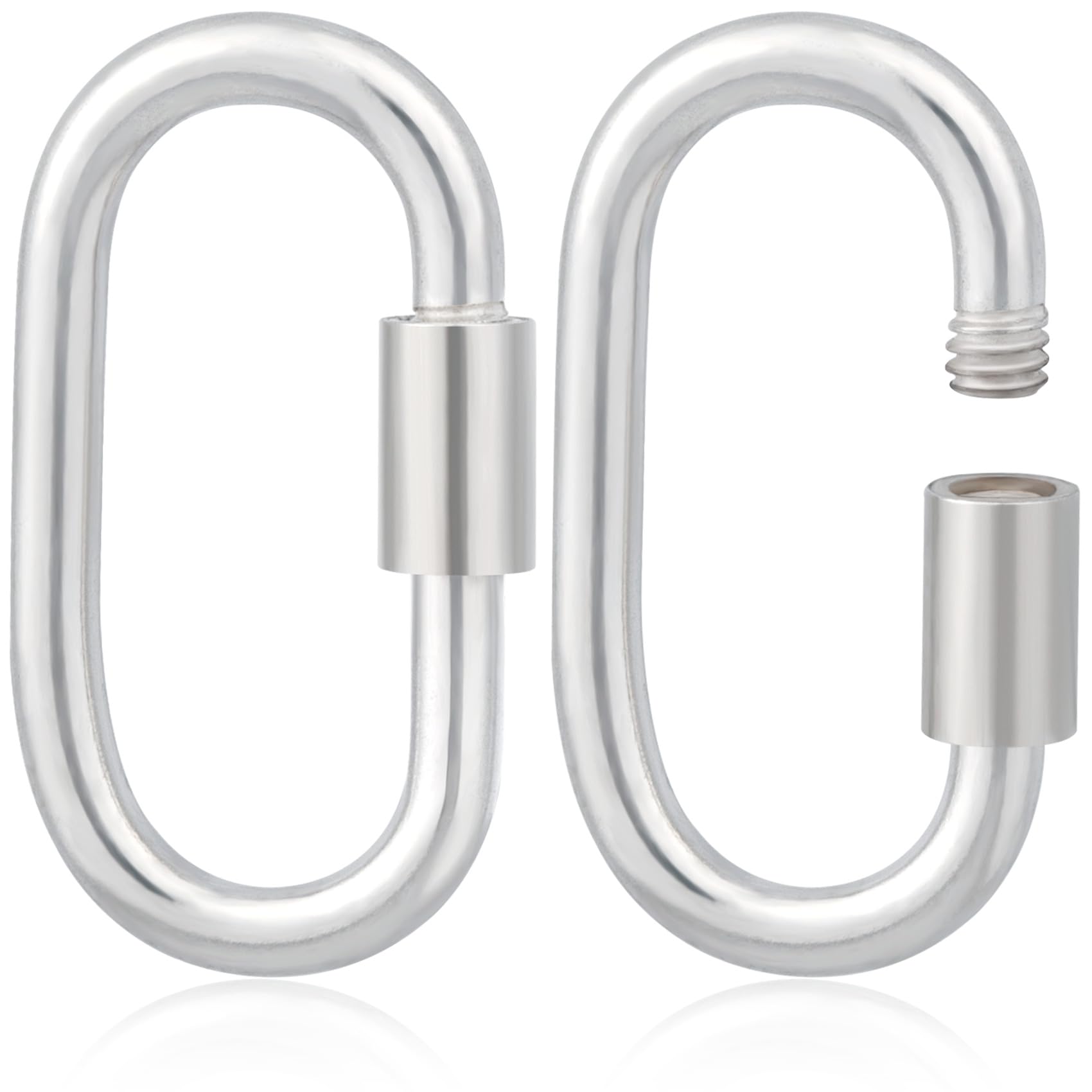 Amazon.com: Isslly 2pcs Oval Locking Jump Rings, 925 Sterling