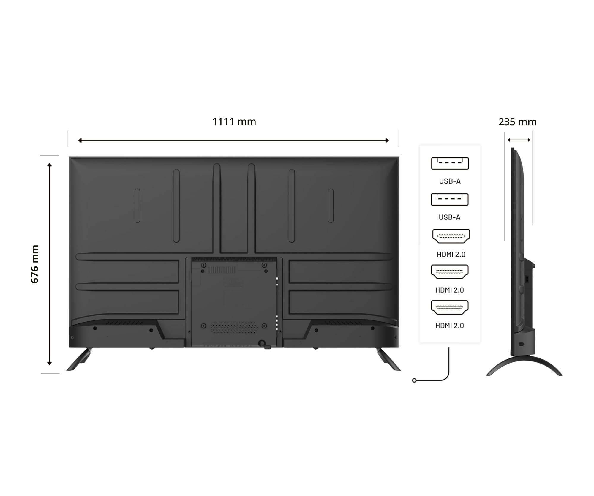 JapanNext Monitor Grande Formato 50” IPS 4K UHD (3840x2160) | HDR | Altoparlanti integrati (8Wx2) | (x3) HDMI 2.0 (x3) USB-A 2.0 | Garanzia 2 anni | JN-i50U | HDR | Altoparlanti integrati (8Wx2) | (x3) HDMI 2.0 (x3) USB-A 2.0 | JN-i50U