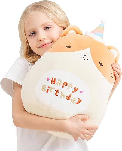 Miniatura 2 de HAIJUNYA Peluche de gato de 17 pulgadas, lindos animales de peluche, almohada suave de peluche de gato Kawaii para niñas y niños, decoración de