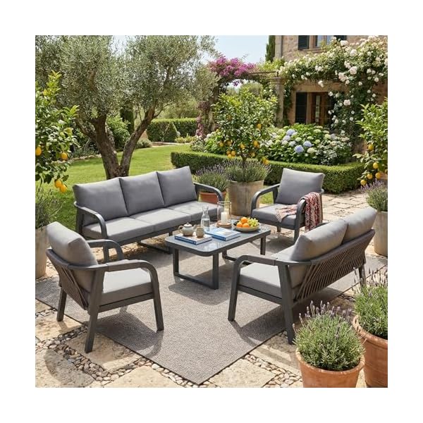Kebnor Gartenlounge-Set für 7 Personen Grau