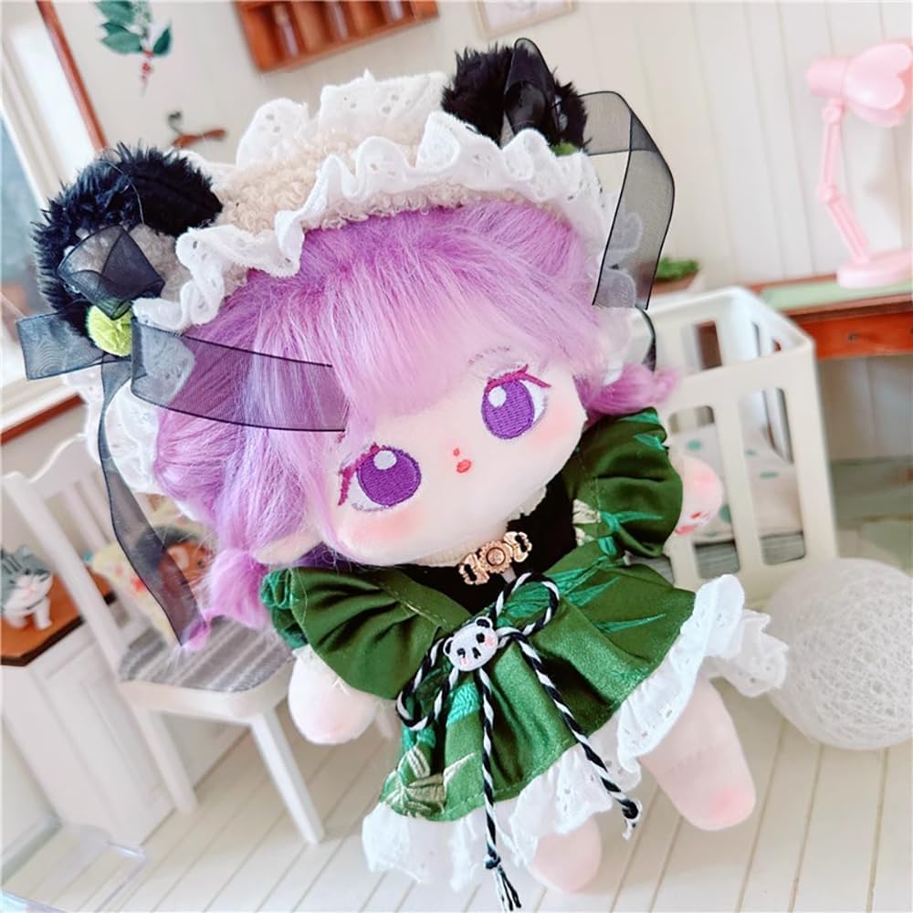 niannyyhouse 20cm Plush Doll Purple Girl Humanoid Stuffed Body no Attribute 8in Normal Body Wearable Clothing Dress Up Gifts (13-with Skeleton)