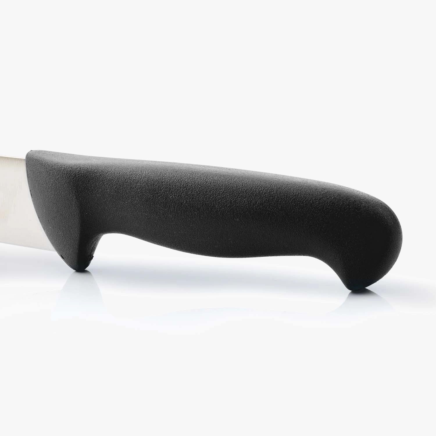 Arcos Range Butcher Knife 7 inch Nitrum Stainless Steel. Steak Knife. Polypropylene Black Handle. Color Identification System for Prolonged and Heavy Use. Series 2900. Color Black.