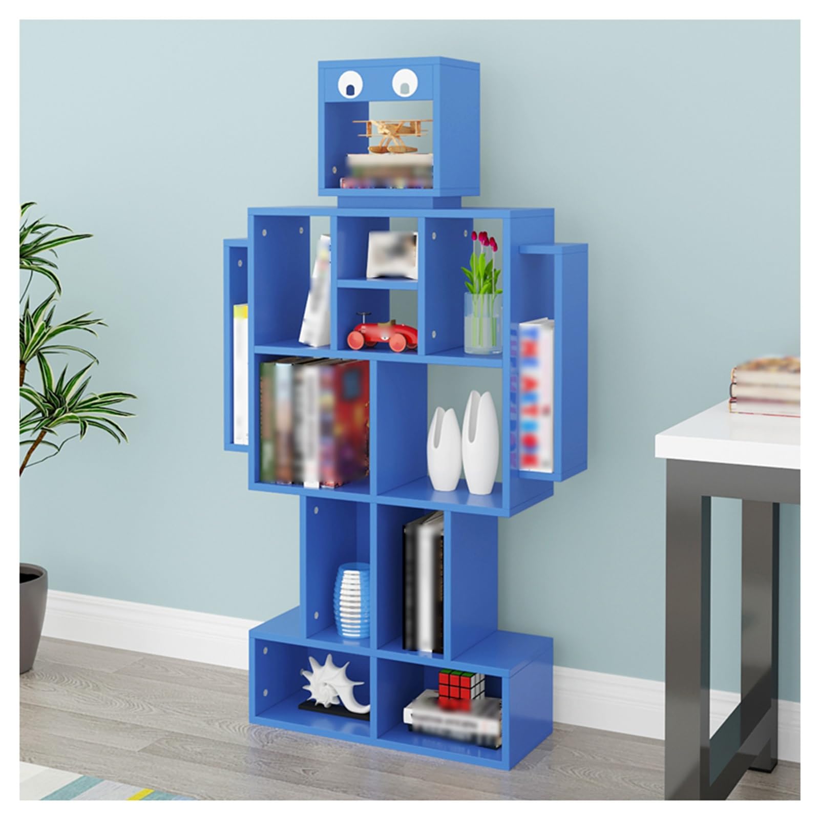 Amazon｜クリエイティブな本棚、床置きの幾何学的な本棚、自立式の