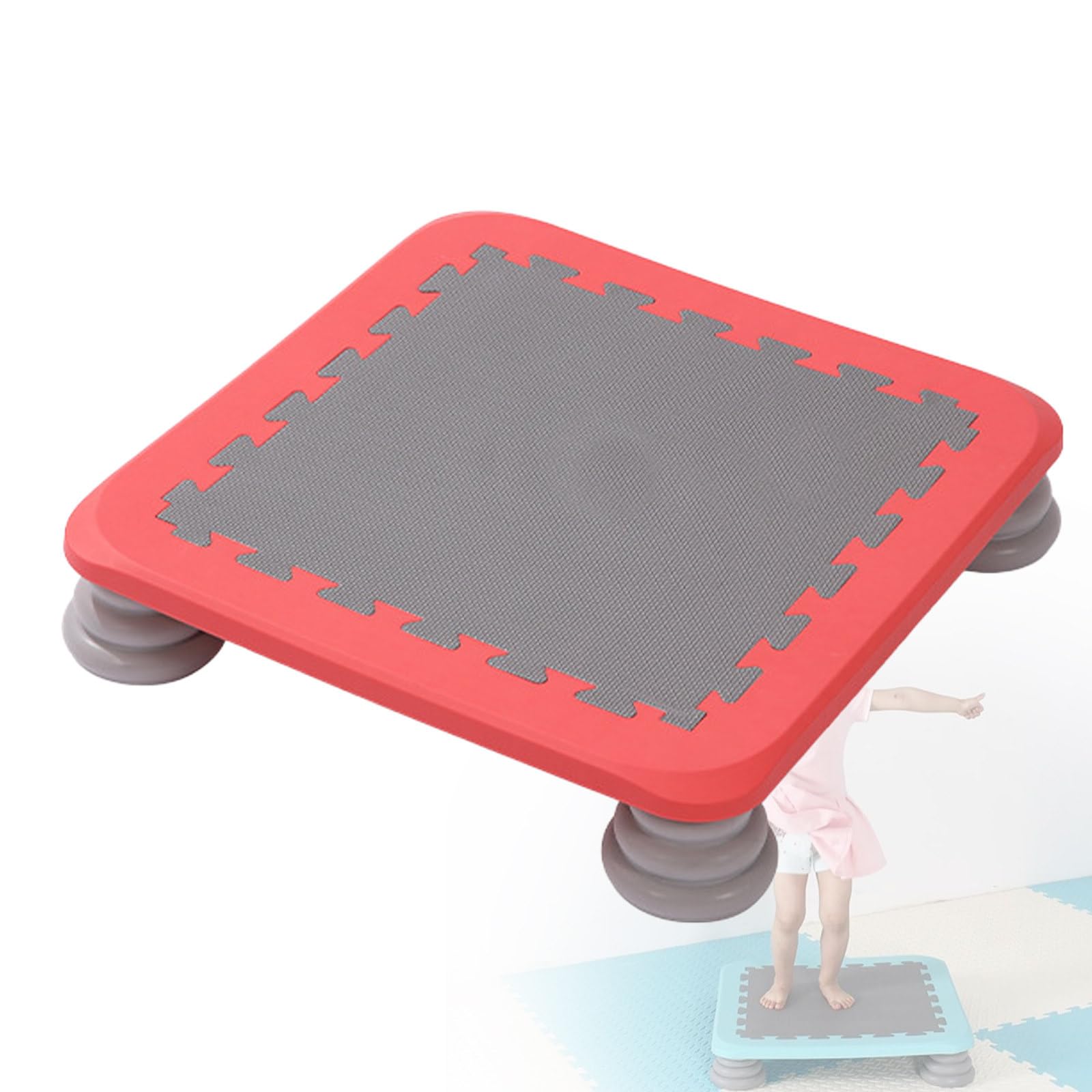 Mini trampolín para uso en interiores, diseño seguro y duradero con almohadillas de espuma de poliuretano, equipo sensorial para fitness y diversión, fácil de limpiar y desmontar