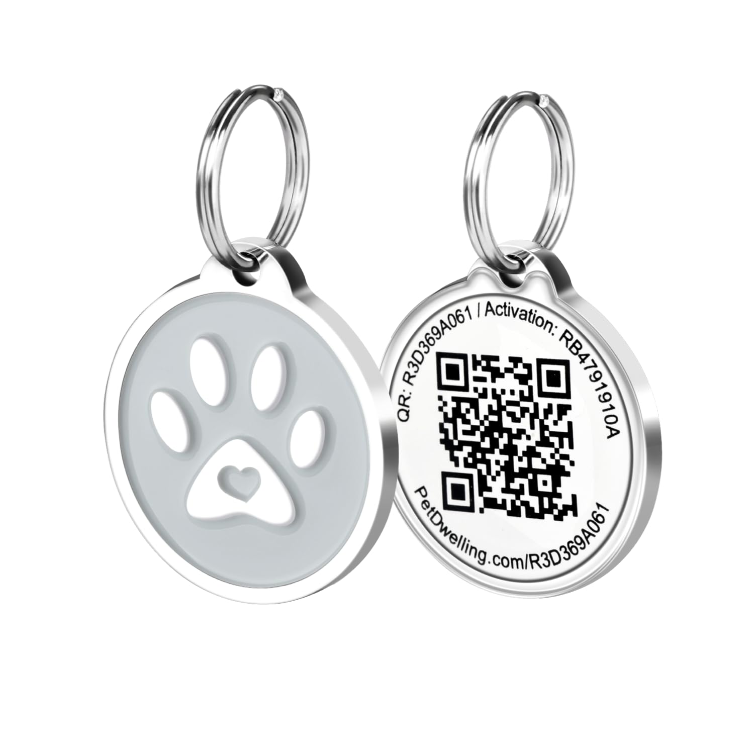 Pet Dwelling QR Code Pet ID Tag – Scan to Contact Owner Instantly, No App Needed, Smart Dog & Cat Tag with Free Personalized Online Pet Profile
