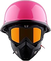 Vista 10 de 1Storm Casco de motocicleta de media cara estilo alemán aprobado por DOT: HKY602
