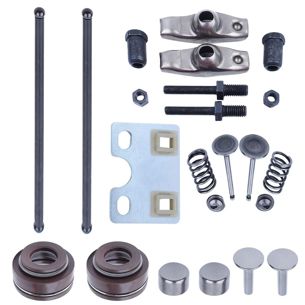 Kit de válvula rotadora de Sello de vástago Elevador de válvula de 5KW Compatible con GX340 GX390 188F para Piezas de cortacésped, Varilla de Empuje de válvula de Motor generador