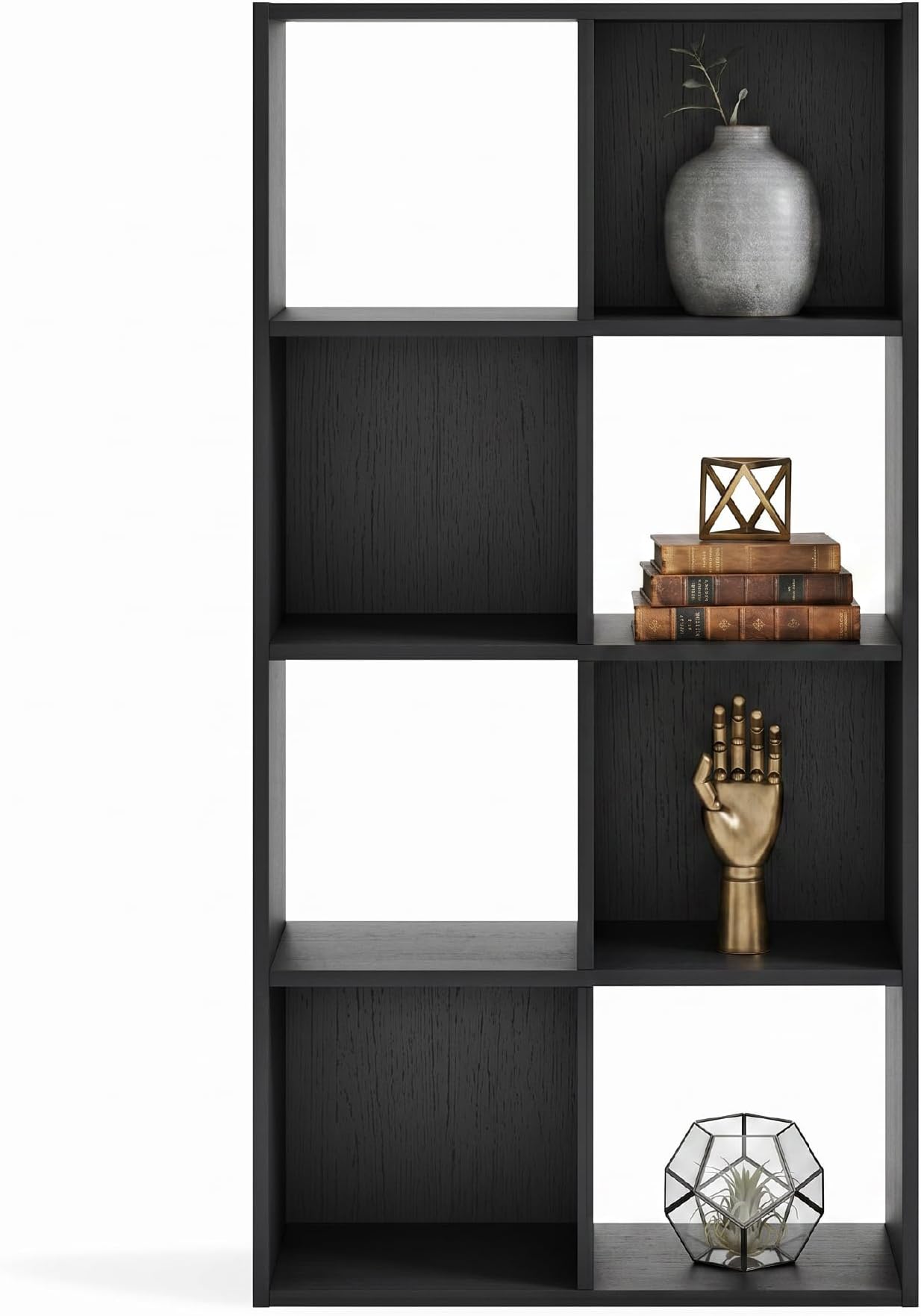 Signature Design by Ashley Langdrew Cube Storage Organizer, EightโCube Matte Black Shelving for Closet Shelves and Storage Solutions, Engineered Wood, 23.74" x 47"