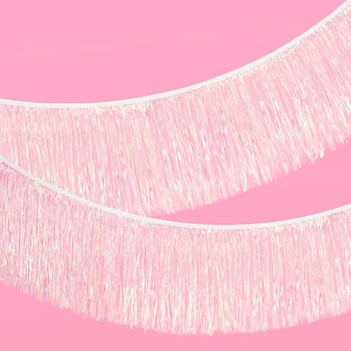 xo, Fetti - Bandera de flecos iridiscentes blancos - 5 pies  Decoraciones para fiesta de soltera, decoración para fiesta de cumpleaños, suministros