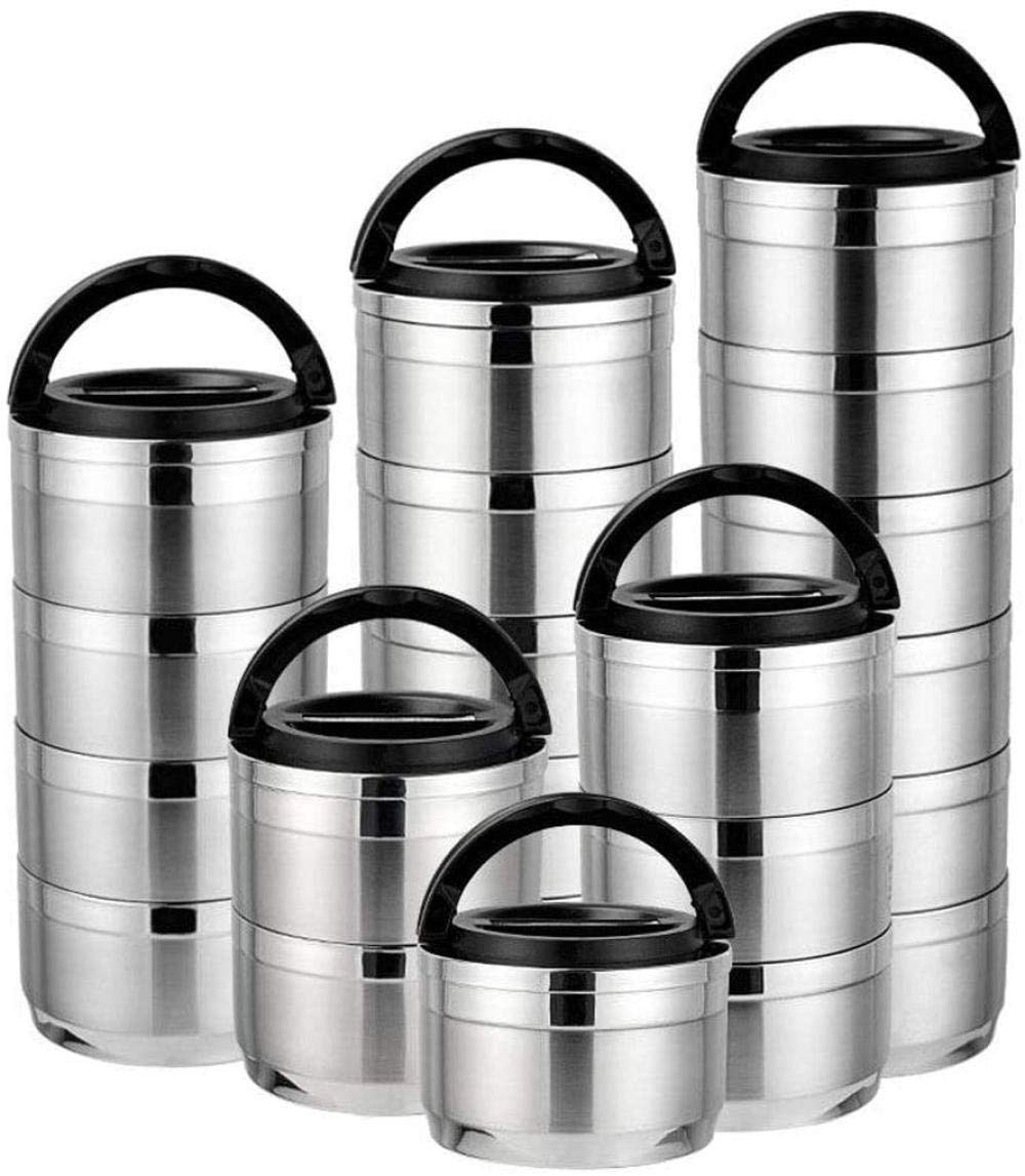 Fiambrera multicapa de acero inoxidable Fiambrera para estudiantes adultos de gran capacidad Fiambrera portátil con aislamiento térmico sellado multicapa Fiambrera para niños y adultos con fiambrera