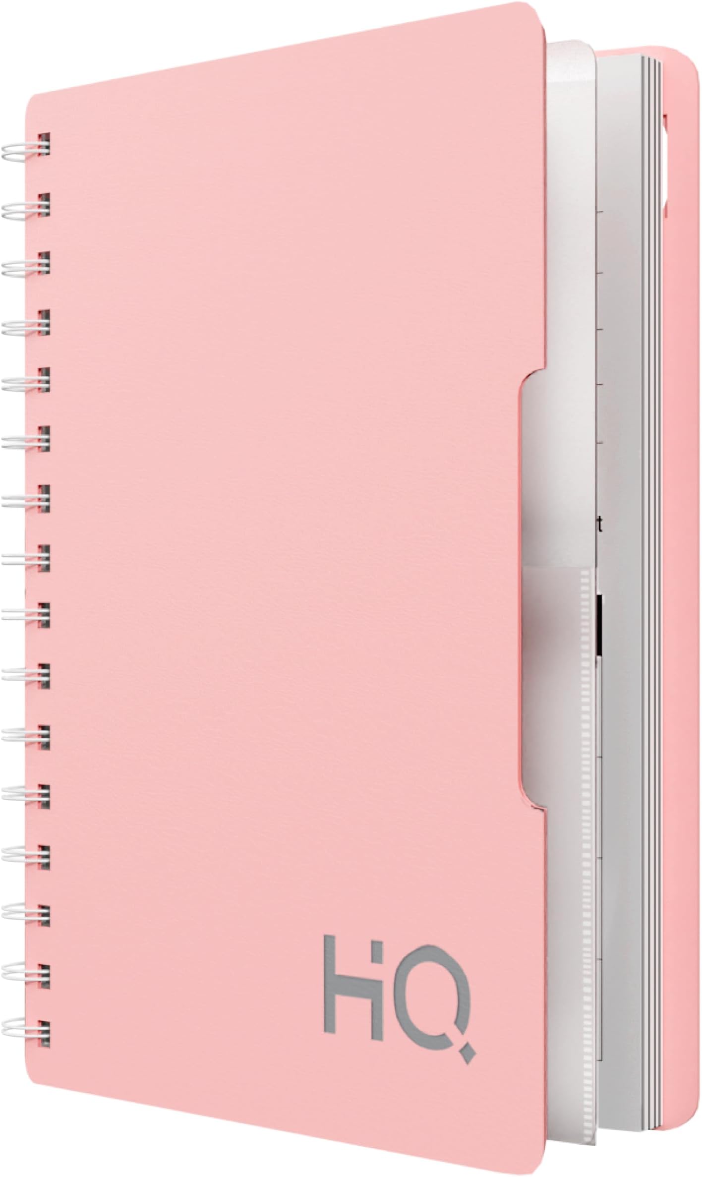 YOUVA Navneet HQ | Wiro Bound |Single Subject Book |14.8x21 cm |Single Line |160 Pages |Salmon Pink