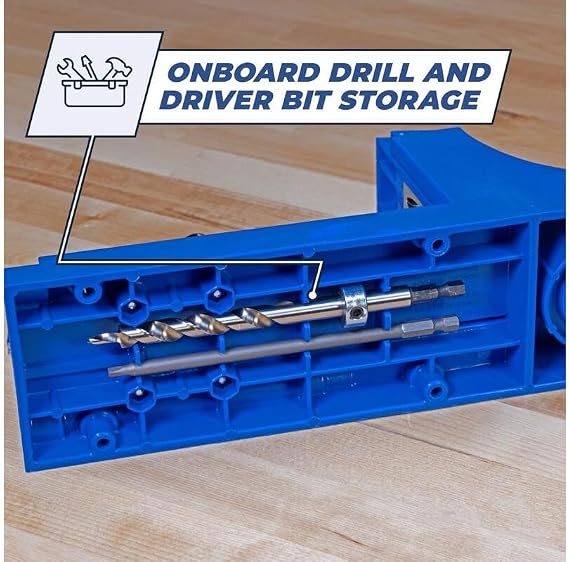 Kreg K4 Pocket Hole Jig - Adjustable, Versatile Jig for Strong Joints - Create Perfect, Rock-Solid Joints - Easily Adjustable Drill Guides - For Materials 1/2 to 1 1/2 Thick