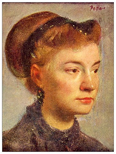 Tableau Degas Edgar - Portrait of a Young Lady en bois multicolore 60x80 cm pour salon chic