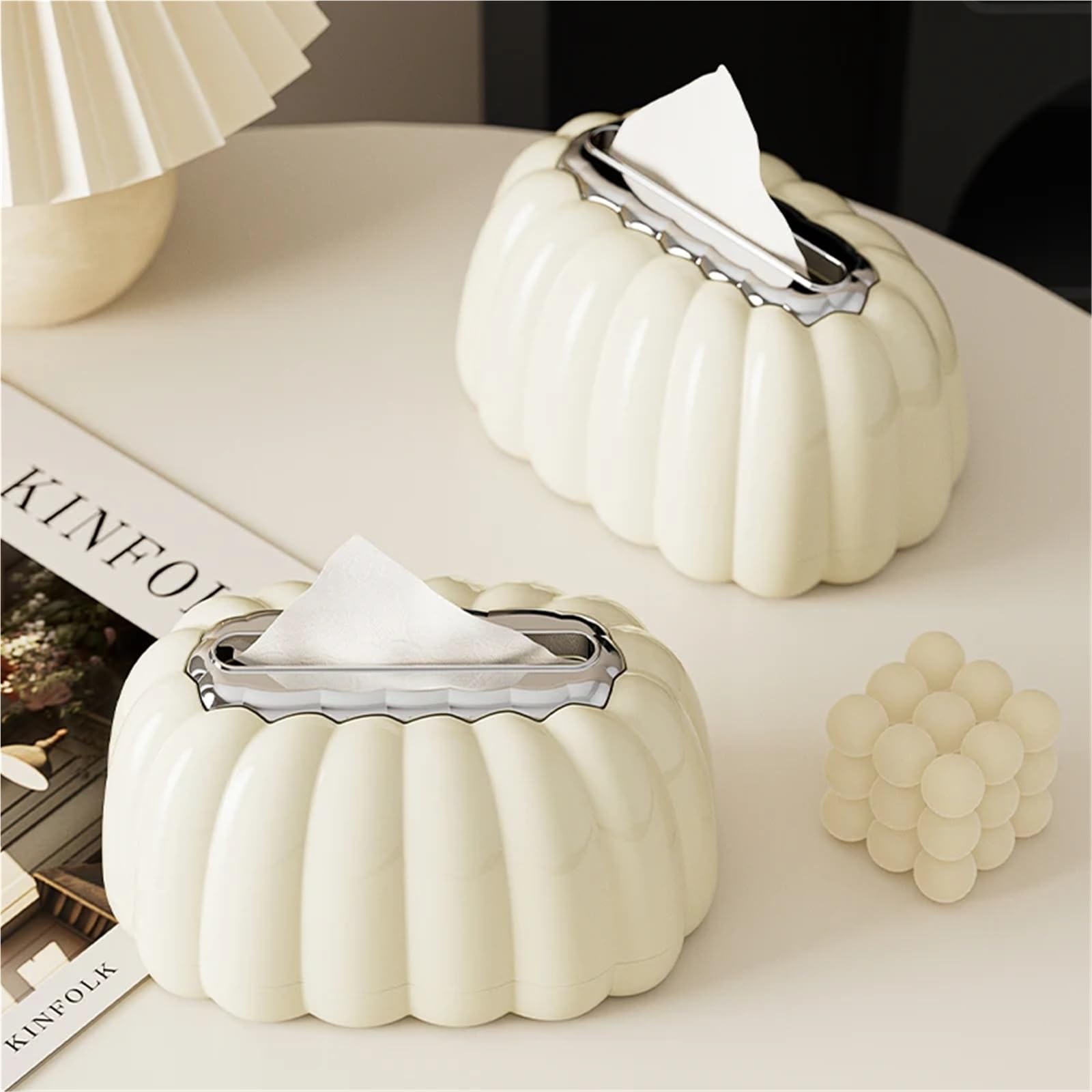 Porta Fazzoletti Scatola for fazzoletti Comodino Contenitore Casa Camera da letto Soggiorno Ufficio Caffè Decorazione Organizza(2 packs)