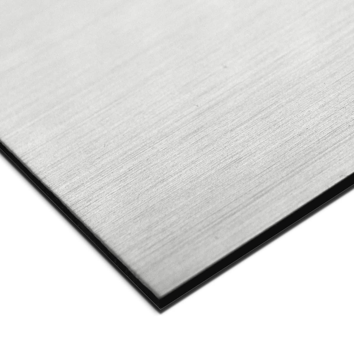 Targa per ufficio con incisione personalizzata, acrilico color argento – 300 x 210 mm, testo nero – ideale per ufficio o studio